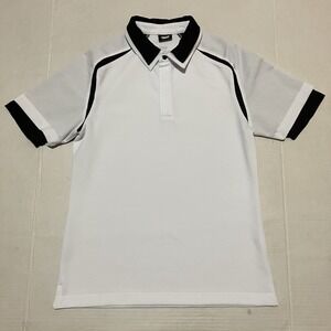 PXG Polo Shirt Mens Medium White Short Sleeve Mesh Nick Jonas Casual Performance